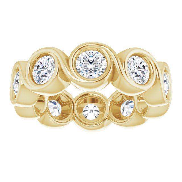 3.30 ct. Bezel Set Round Diamond Eternity Band-VIRABYANI